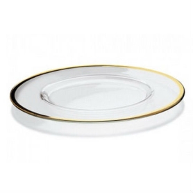 4 sottopiatti con tesa bordo oro