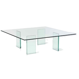 tavolino Glass Table in cristallo cm 120x120