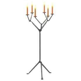 Floor candle holder with arms