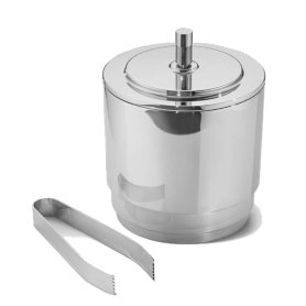 Manhattan ice bucket with tongs