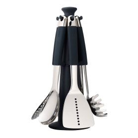 6-piece kitchen utensil set with stand