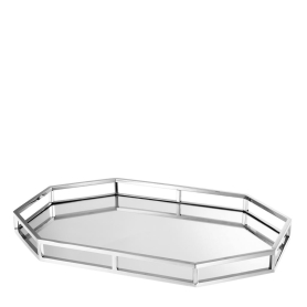 octagonal tray with mirror