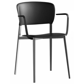 Ply chair with armrests