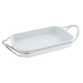 rectangular dish with holder cm 35
