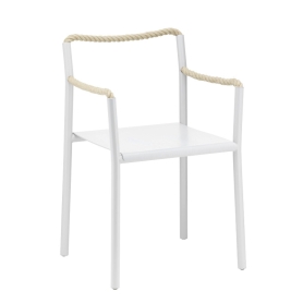 Rope chair light grey
