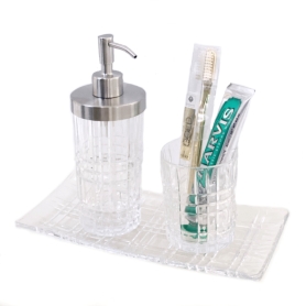 Set 3 pezzi accessori bagno