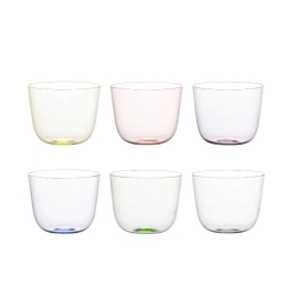 6 colored glasses