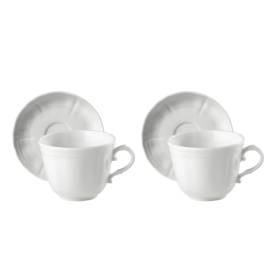 2 tazze caffè con piatto