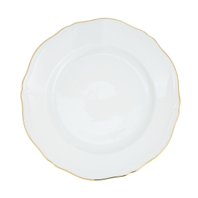 6 piatti rotondi cm 31 filo oro