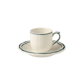 6 coffee cups with saucers