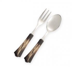 serving spoon & fork
