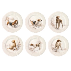 6 piatti frutta cani cm 23,2