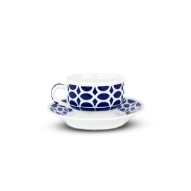 6 tazze caffè con piatto