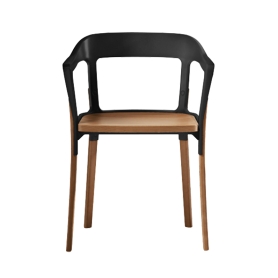sedia Steelwood noce