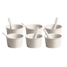 6 coppette gelato con cucchiaini