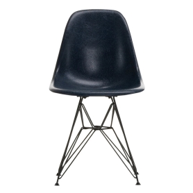 Eames DSR fiberglass nero/blu navy