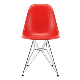 Eames DSR fiberglass cromo/rosso
