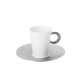 coppia tazze caffè con piatto