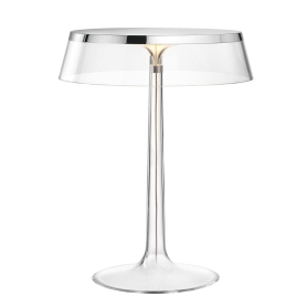Bonjour chrome lamp with clear crown