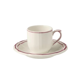 2 coffee cups with saucer