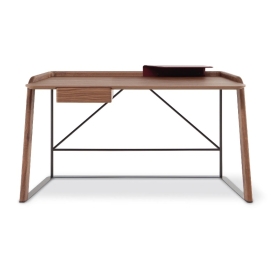 Scriba desk with leather shelf