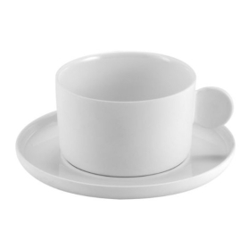 8 teacups with saucers