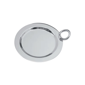 silver plated bottle coaster