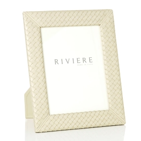 portafoto in pelle intrecciata Nora cm 26x32