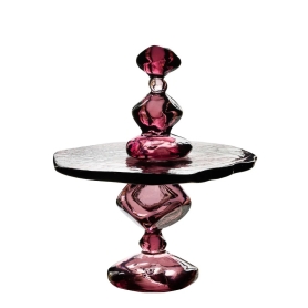 Jewel cake stand amethyst