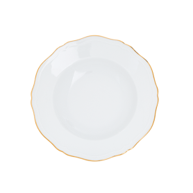 6 piatti fondi filo oro