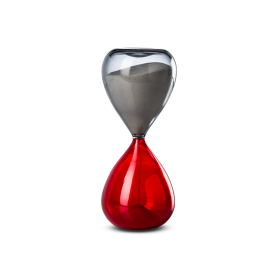 Grey and red hourglass 034.86