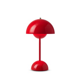 Flowerpot portable lamp vermilion red
