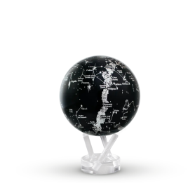 desk globe on plexiglass frame warm grey D 12 cm
