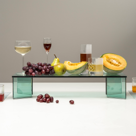 glass gastronomic centerpiece