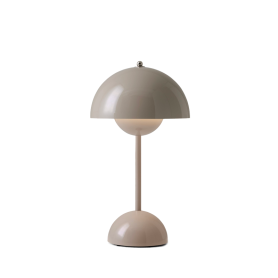 Flowerpot portable lamp grey beige