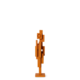scultura astratta cm 38 arancio