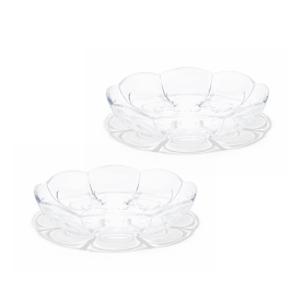 Lily dessert plate cm 16 set of six clear