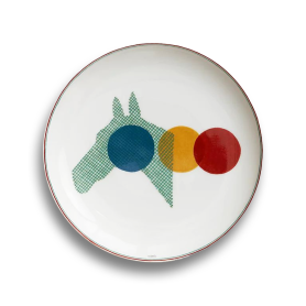 set of 2 dessert plates Horse cm 23,5