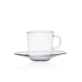 6 espresso cups with saucers