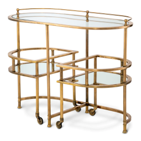 brass finishing bar trolley