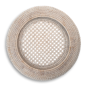 6 plates in rattan 31 natural