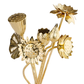 bouquet fiori ottone 7 pezzi