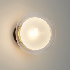 Nabila parete/soffitto 552.42 ottone spazzolato e vetro trasparente