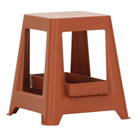 Chap stool with tray Brick