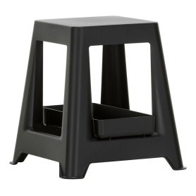 Chap stool with tray brick Deep black