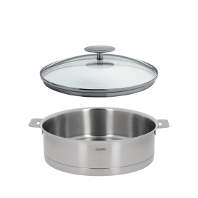 casseruola bassa cm 20 c/coperchio pyrex