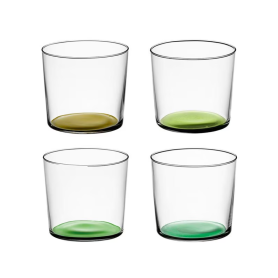 set of 4 glasses Green Tones