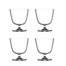 set 4 bicchieri cocktail bassi