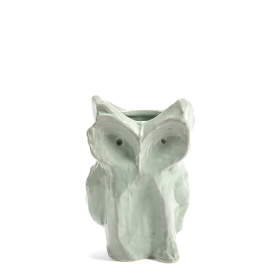 Owl vase S light blu