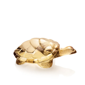 scultura tartaruga Caroline cristallo gold luster